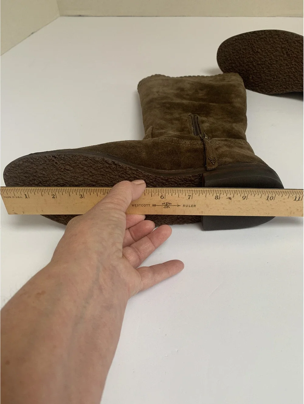 NWOT Trask Women's Brown Suede Mid Calf Boots Size 8.5 M